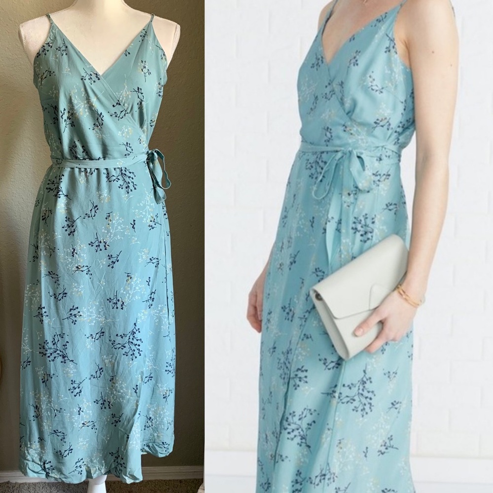 Amour Vert Varden Silk Wrap Dress